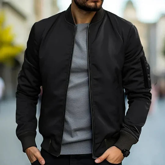 Brock | Ribbed Bomber Jacket