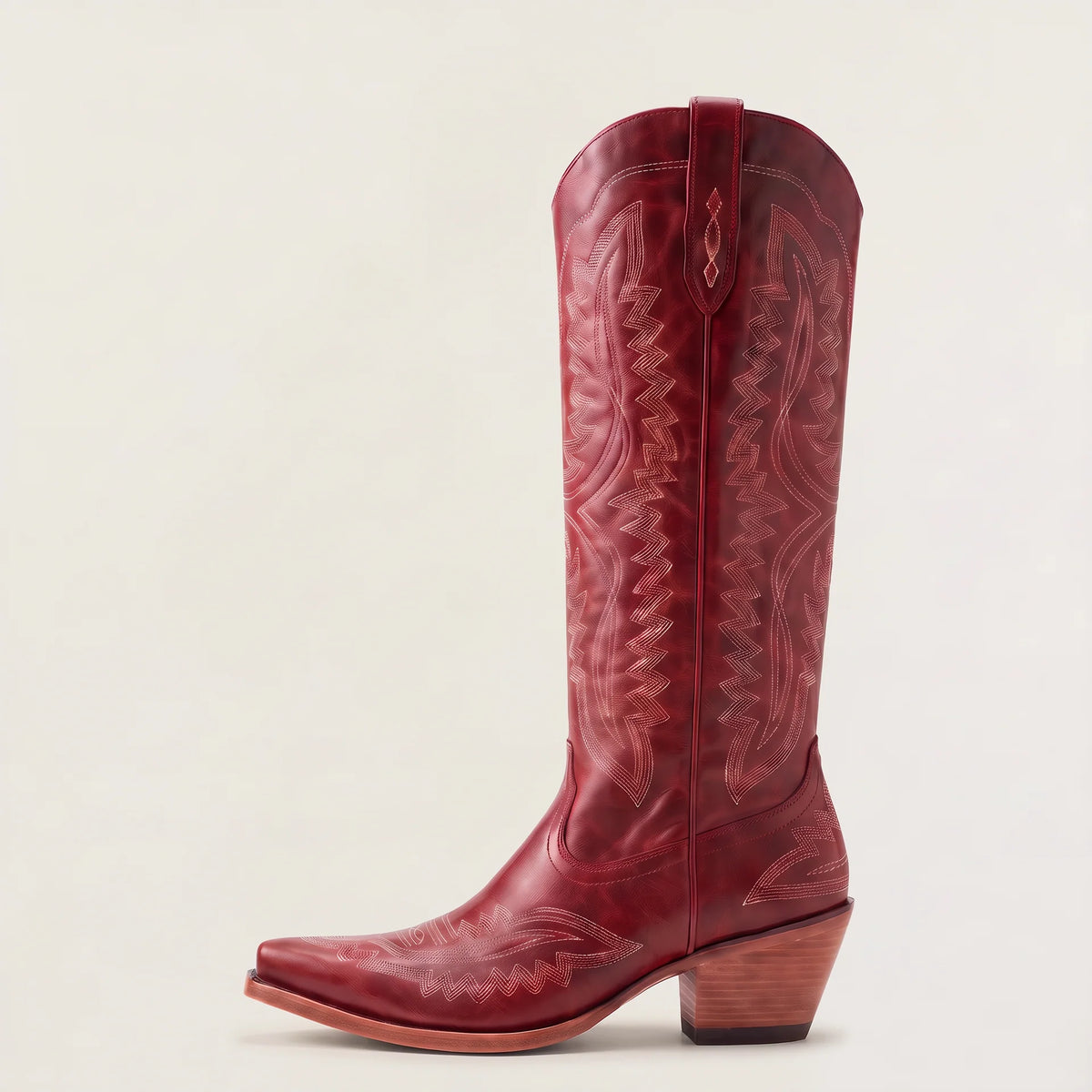 Valencia | Women's Wide Calf Knee-High Western Cowboy Boots with Pointed Toe & Block Heel