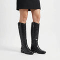 Marcelline | Women’s Wide Calf Knee-High Leather Riding Boots with Side Zip