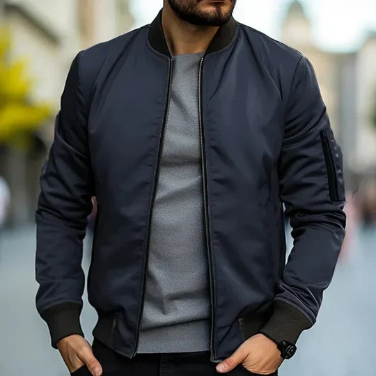 Brock | Ribbed Bomber Jacket
