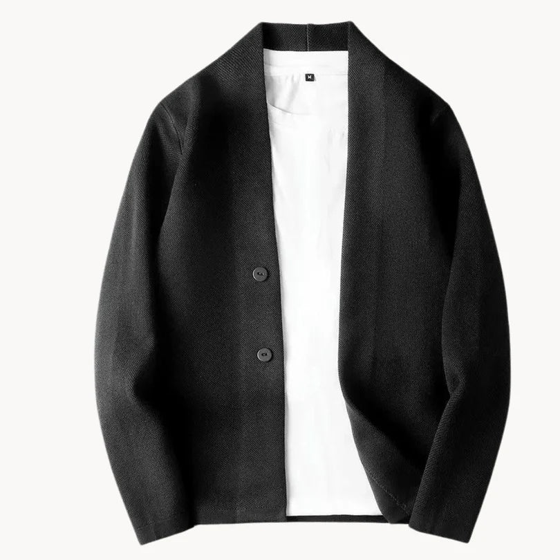 Soren | Men’s Textured Knit Classic Fit Cardigan with Two-Button Front