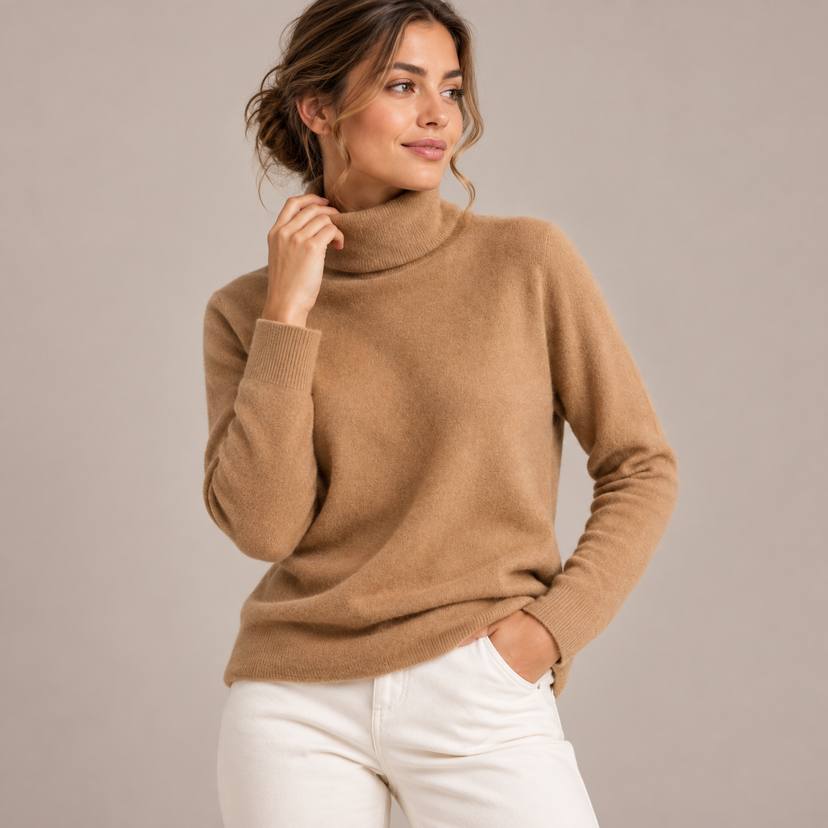 Corinne | Timeless Classic Turtleneck Knit Jumper for Women