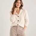 Camille | Elegant V-Neck Button-Up Knitted Cardigan for Women