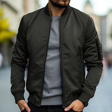 Brock | Ribbed Bomber Jacket