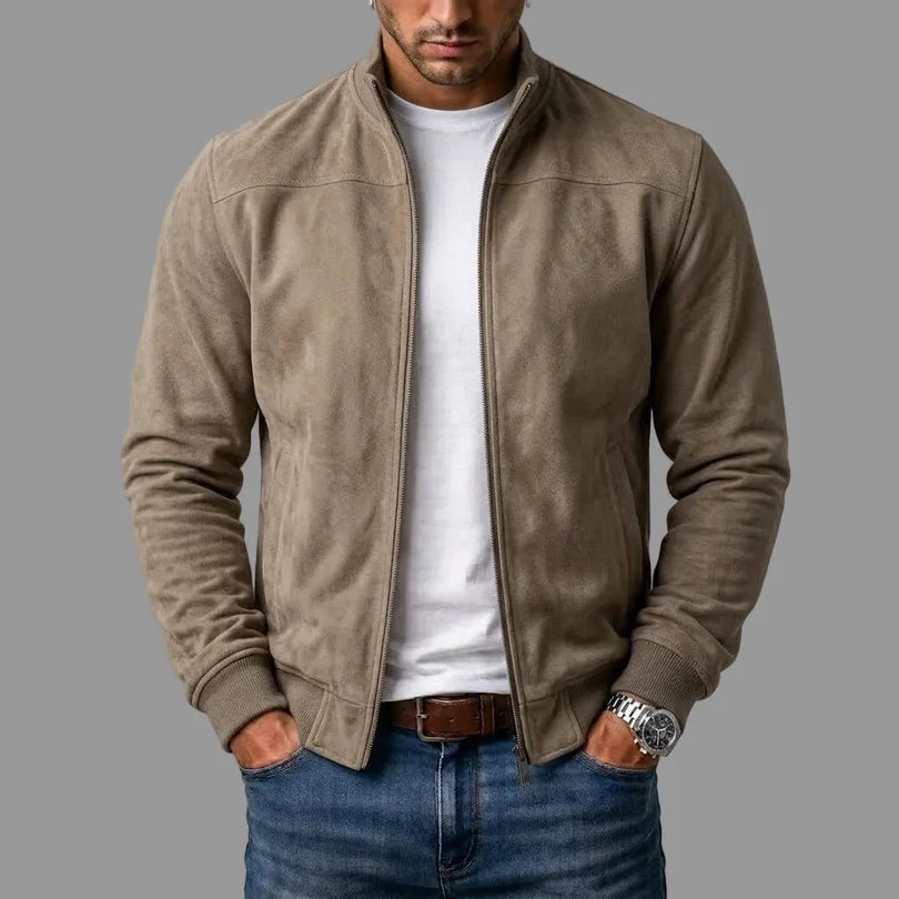 Maddox | Suede Bomber Jacket