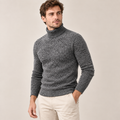 Damien | Sophisticated Rib-Knit Lapel Sweater for Men