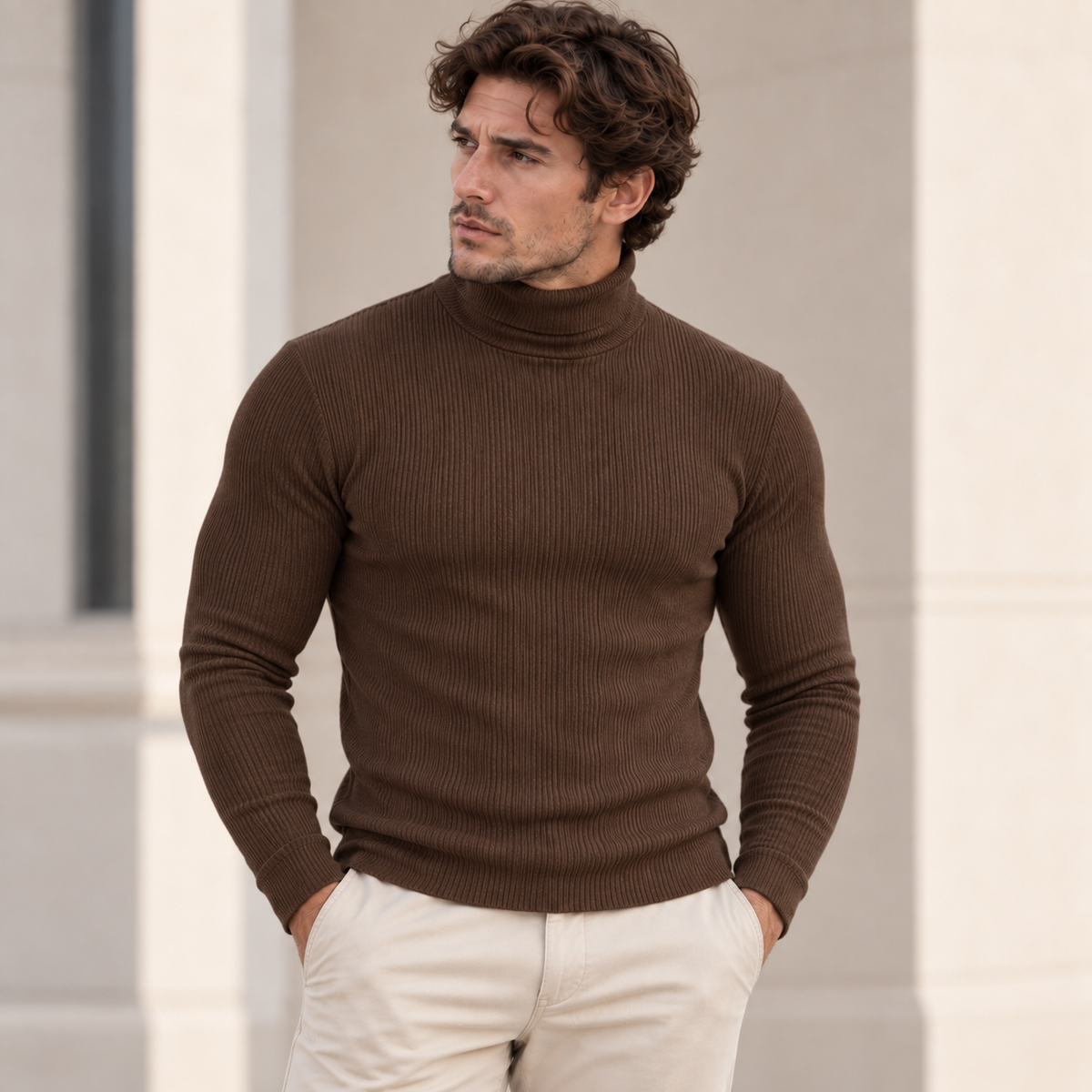 Aurelio | Elegant Turtleneck Top for Men