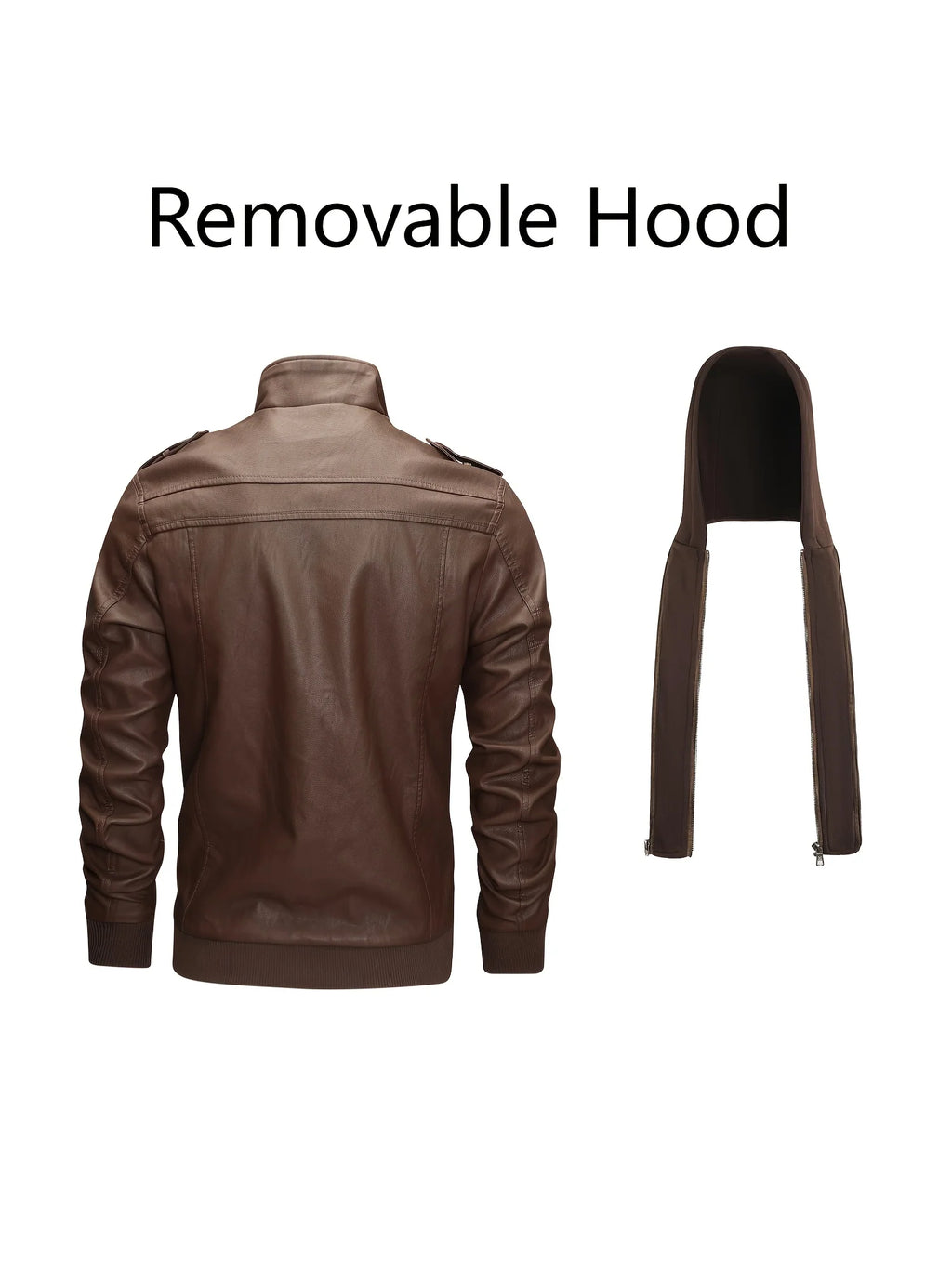 Griffin | Men's Hooded Moto Leather Jacket