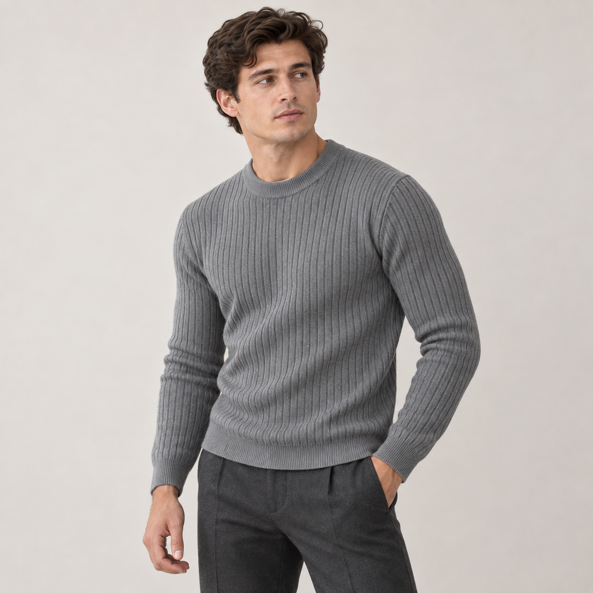 Evander | Timeless Round Neck Knit Sweater for Men