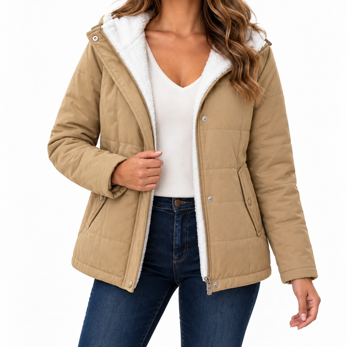 Marielle | Women's Sherpa-Lined Quilted Jacket