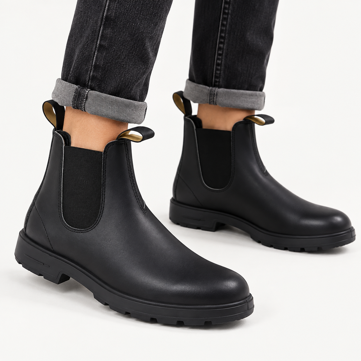Callum | Men’s Slip-On Ankle Boots with Elastic Side Panels & Deep Tread Sole