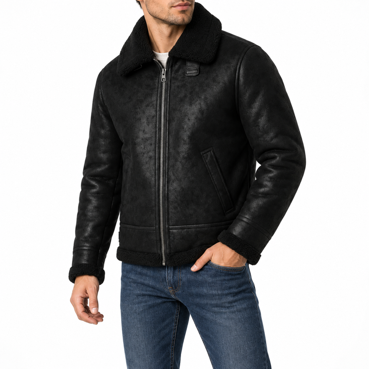 Magnus | Men's Aviator Leather Jacket