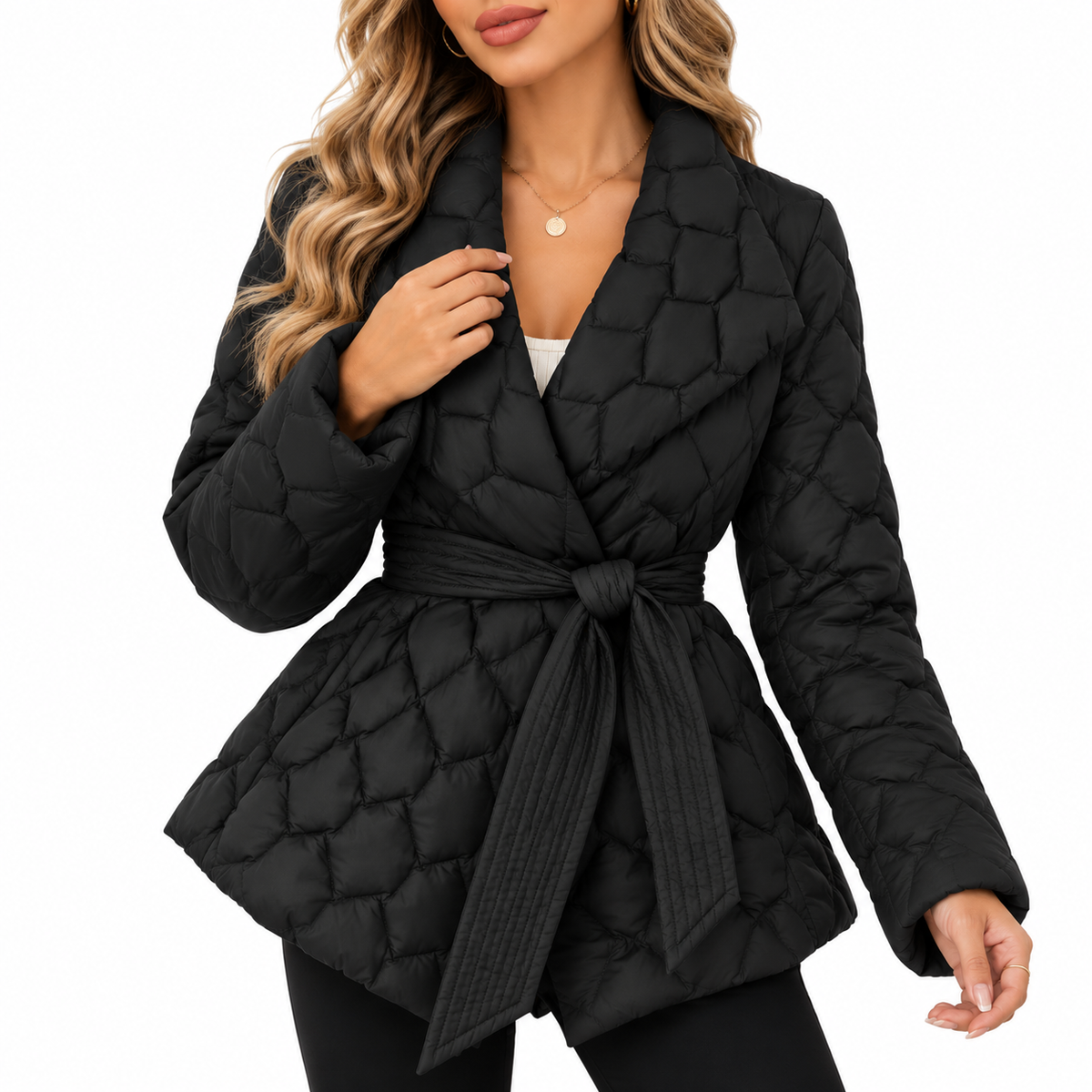 Aveline | Belted Quilted Puffer Jacket