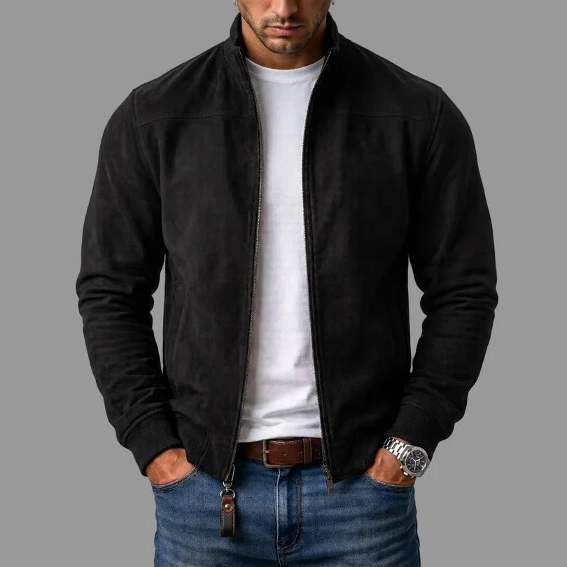 Maddox | Suede Bomber Jacket