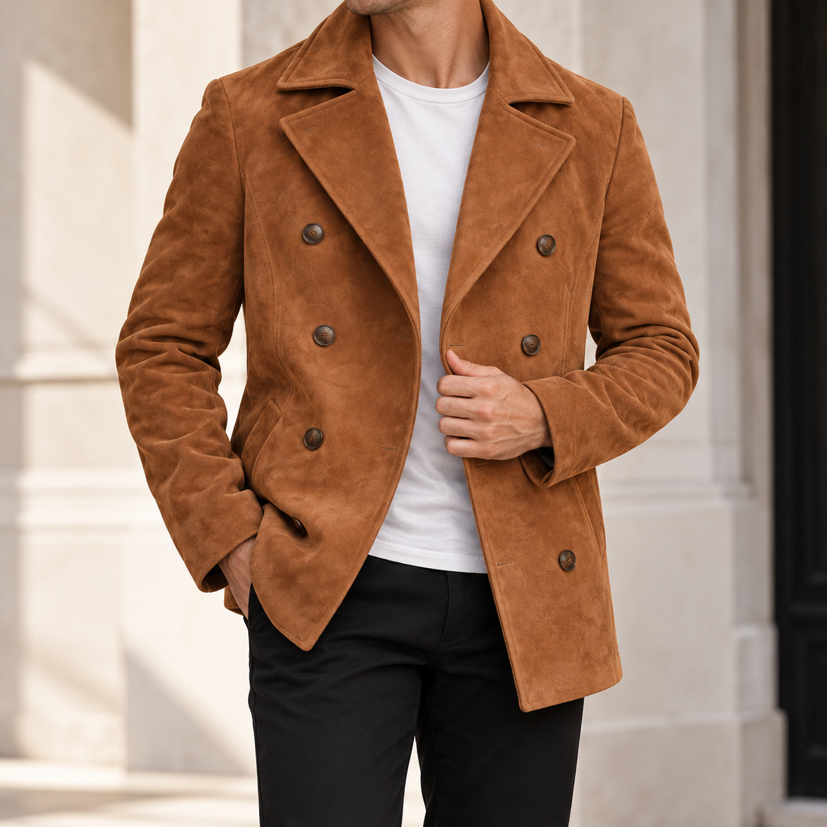 Bennett | Men’s Heritage Double-Breasted Coat with Notched Lapels