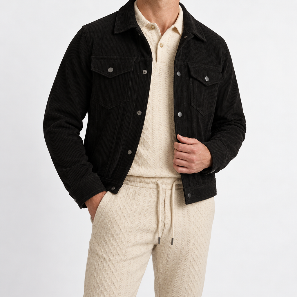 Marlow | Men’s Lightweight Snap-Front Shirt Jacket with Chest Pockets