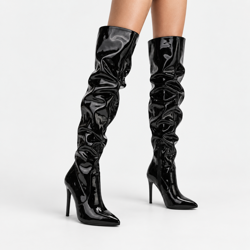 Valeria | Women’s Over-the-Knee Pointed Toe Boots with Stiletto Heel