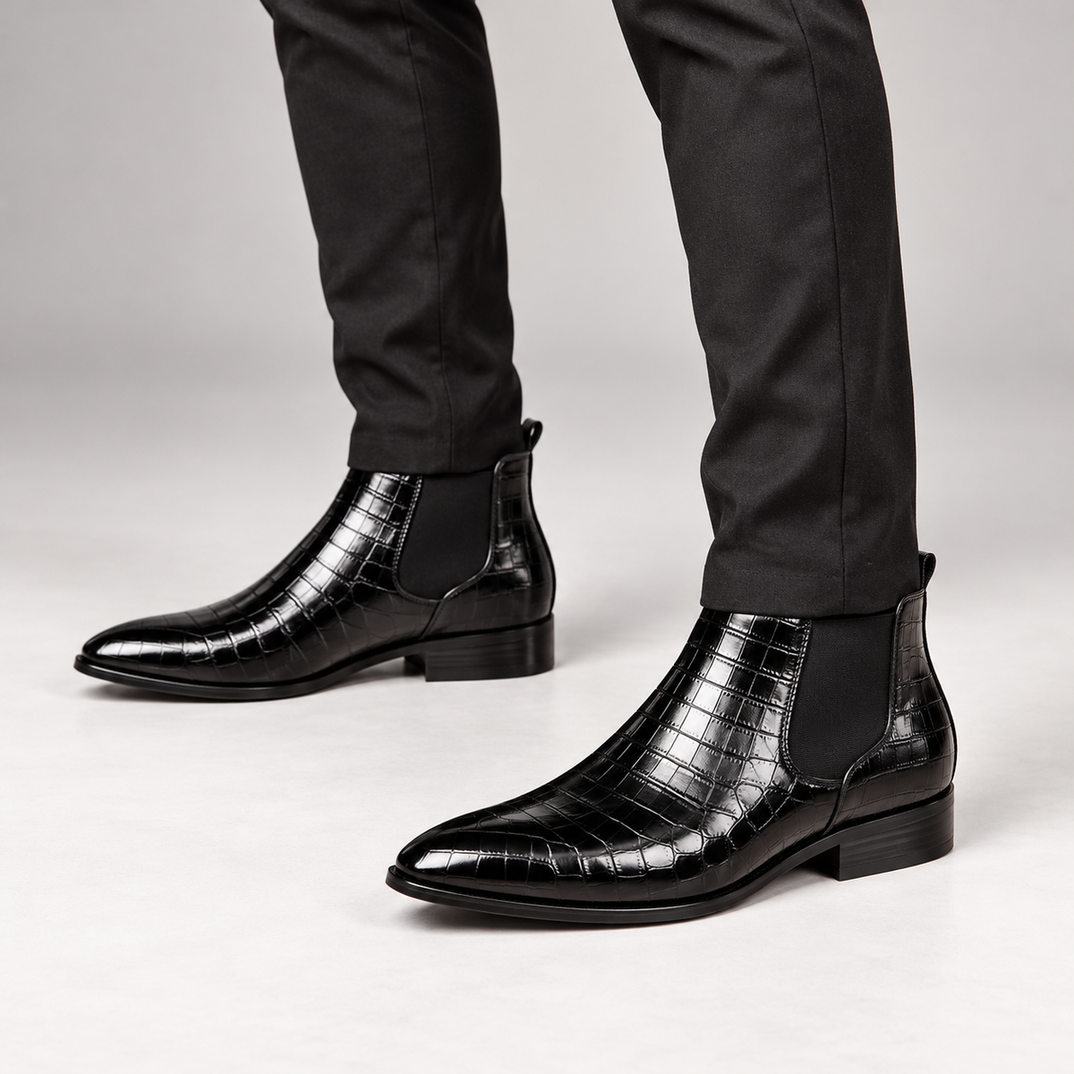 Matteo | Men's Refined Chelsea Boots with Elastic Side Panels & Polished Finish