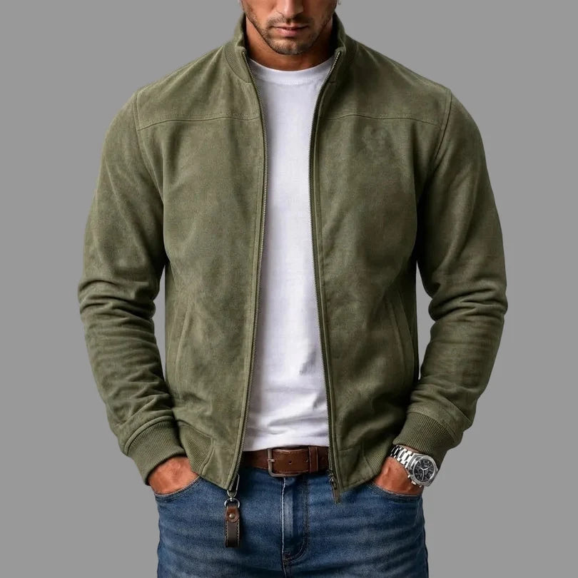 Maddox | Suede Bomber Jacket