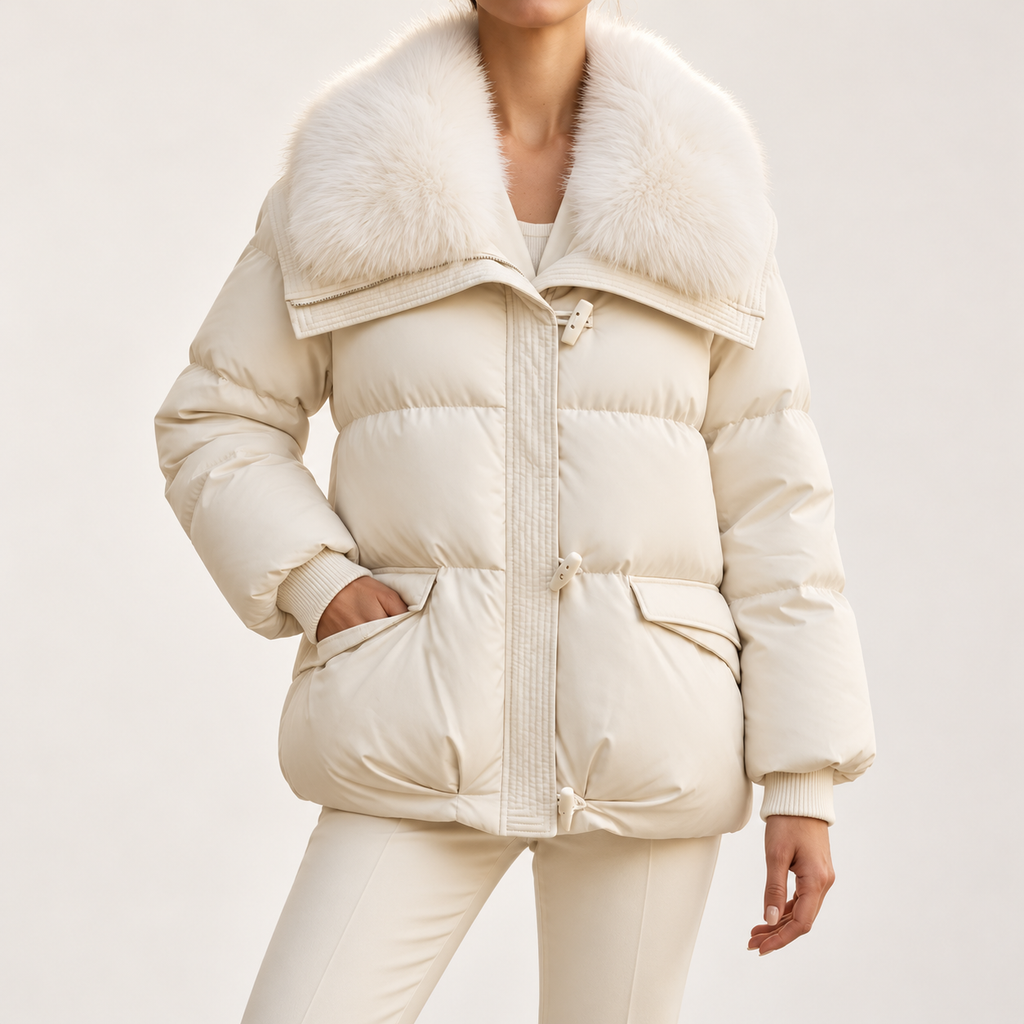 Celestine | Women's Faux Fur Collar Puffer Jacket with Warm Padded Finish