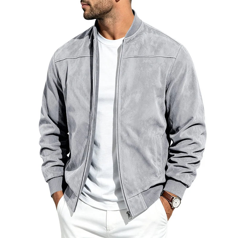 Maddox | Suede Bomber Jacket