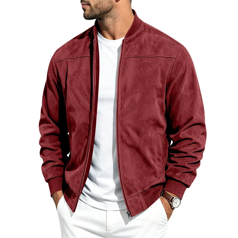 Maddox | Suede Bomber Jacket