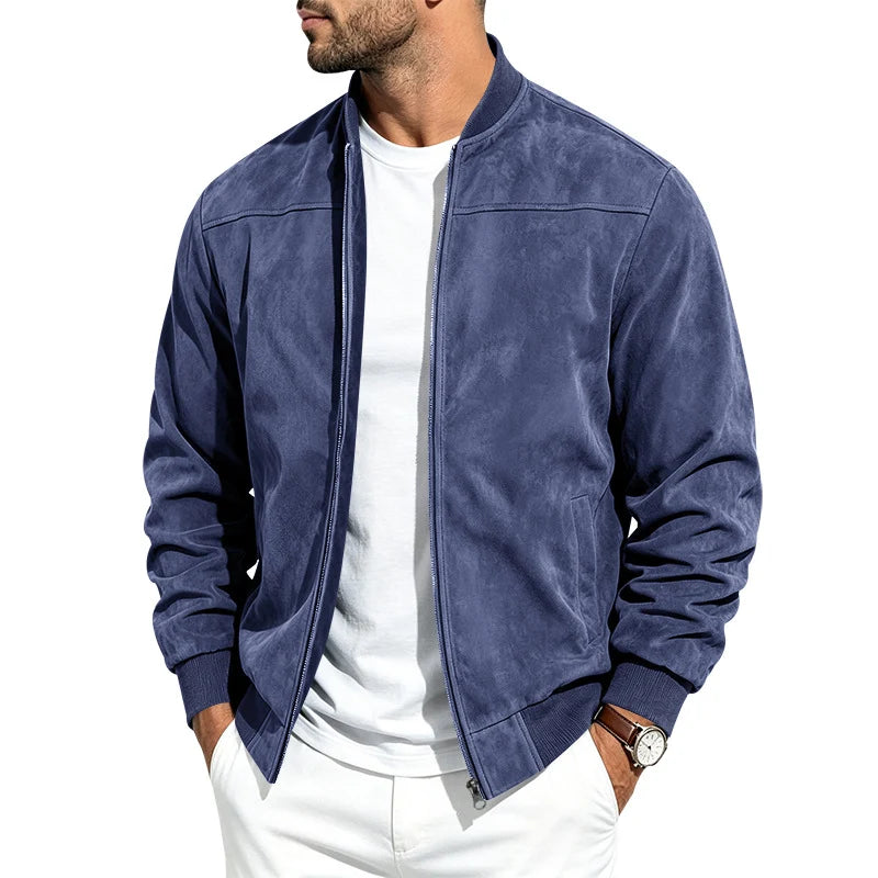 Maddox | Suede Bomber Jacket