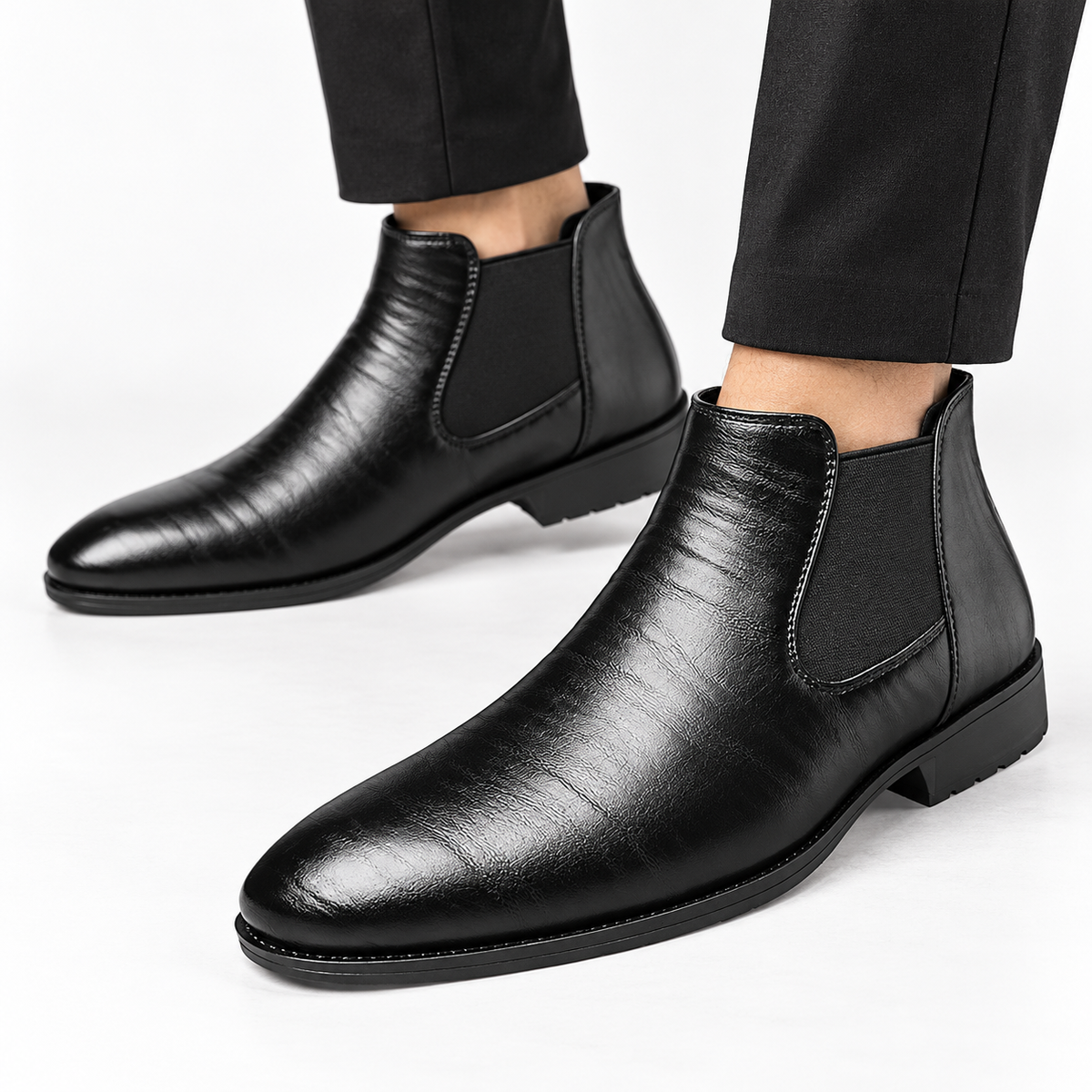 Bramwell | Men’s Classic Slip-On Chelsea Boots with Elastic Side Panels & Supportive Sole