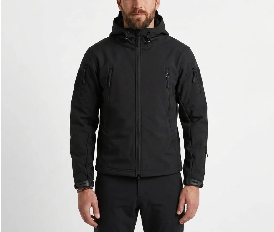 Lior | Men’s Hooded Zip-Up City Jacket with Zipped Pockets