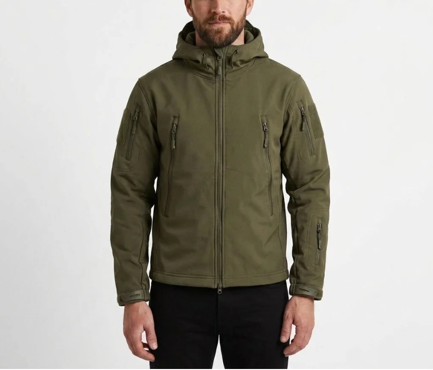 Lior | Men’s Hooded Zip-Up City Jacket with Zipped Pockets