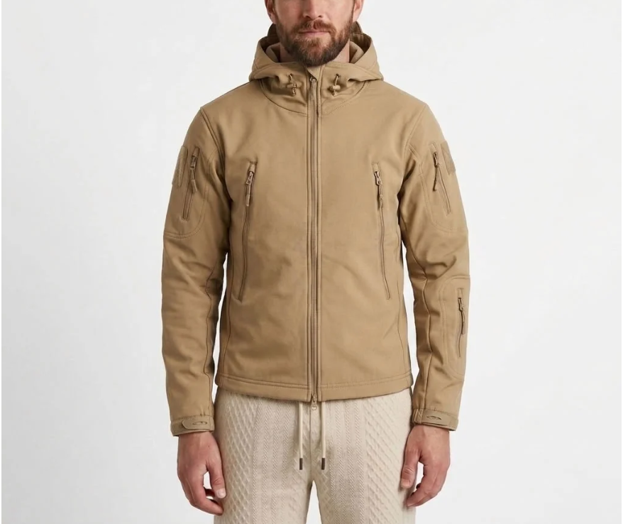 Lior | Men’s Hooded Zip-Up City Jacket with Zipped Pockets
