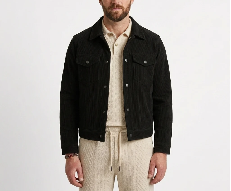 Marlow | Men’s Lightweight Snap-Front Shirt Jacket with Chest Pockets