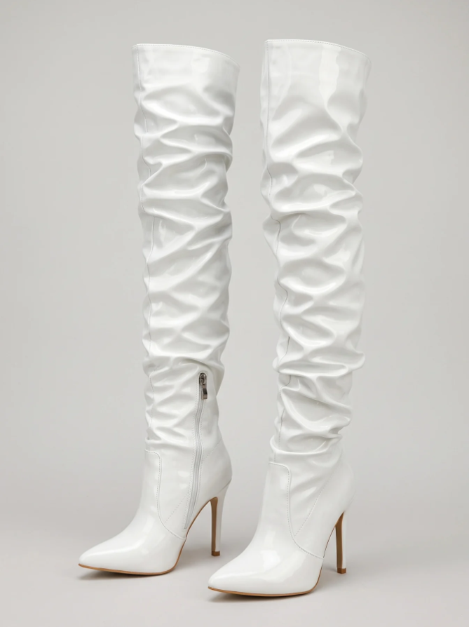 Valeria | Women’s Over-the-Knee Pointed Toe Boots with Stiletto Heel
