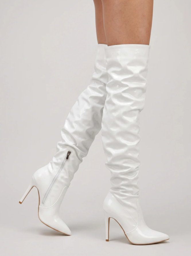 Valeria | Women’s Over-the-Knee Pointed Toe Boots with Stiletto Heel