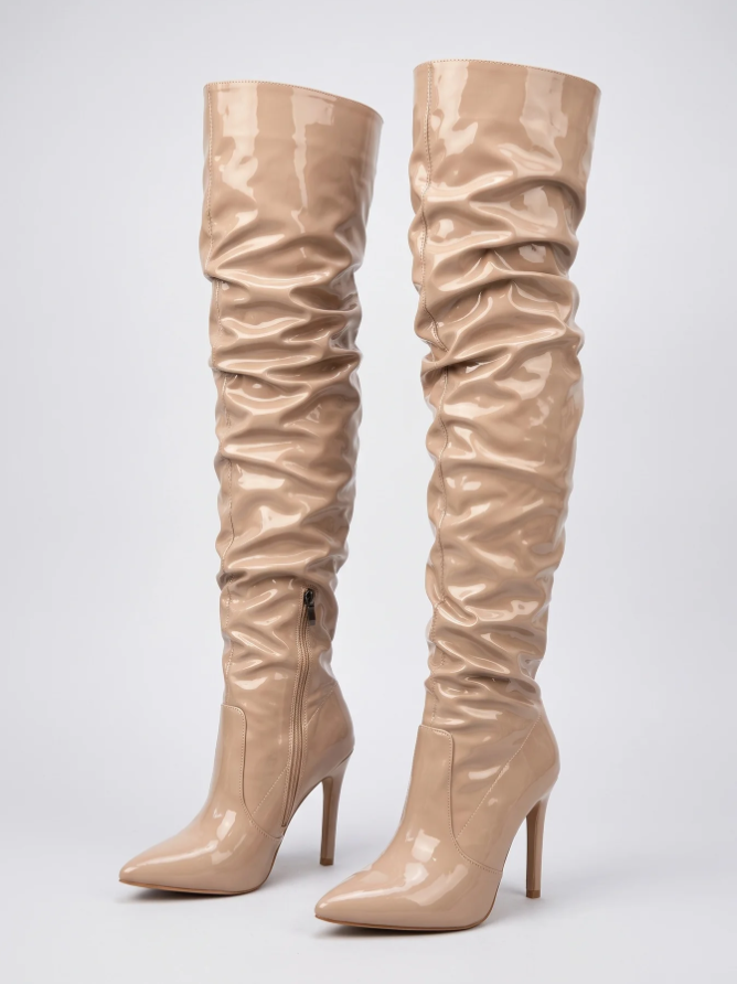 Valeria | Women’s Over-the-Knee Pointed Toe Boots with Stiletto Heel