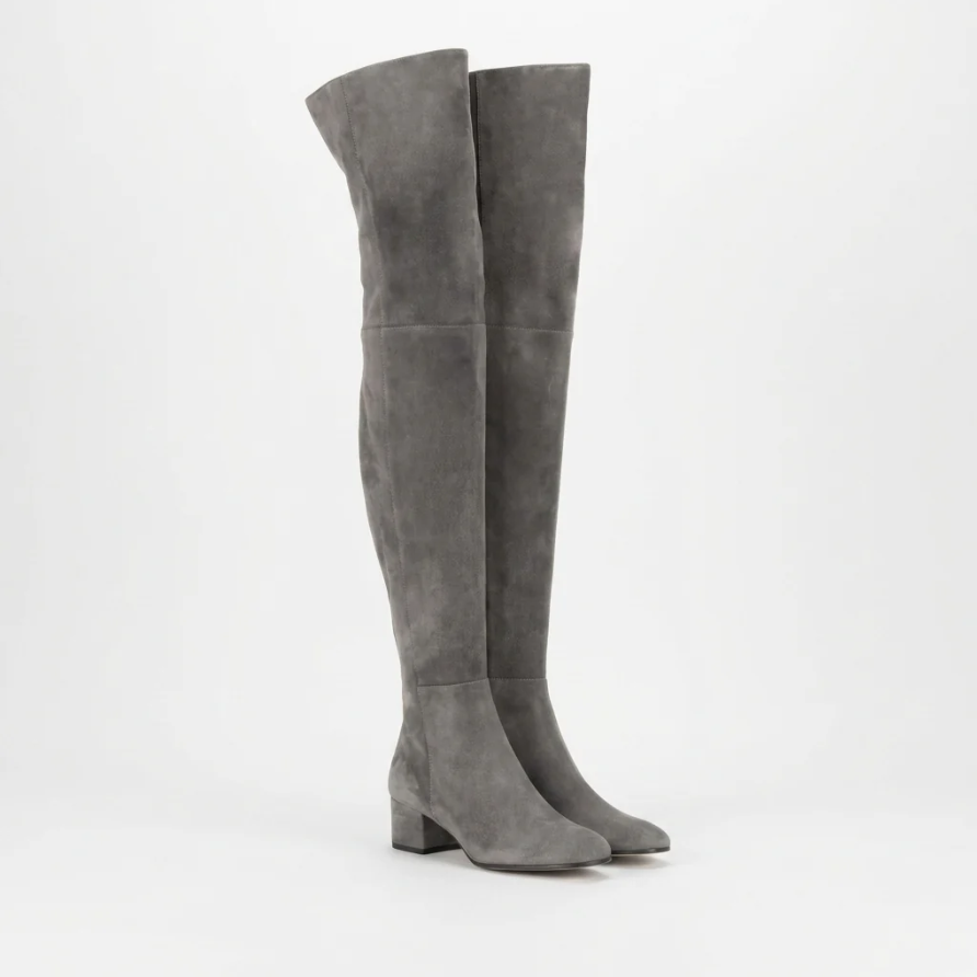 Isolde | Women’s Over-the-Knee Suede Boots with Block Heel & Side Zip
