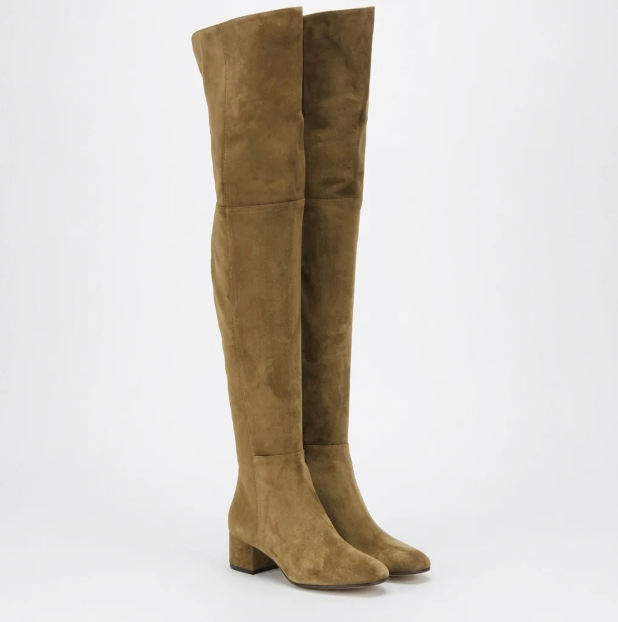 Isolde | Women’s Over-the-Knee Suede Boots with Block Heel & Side Zip