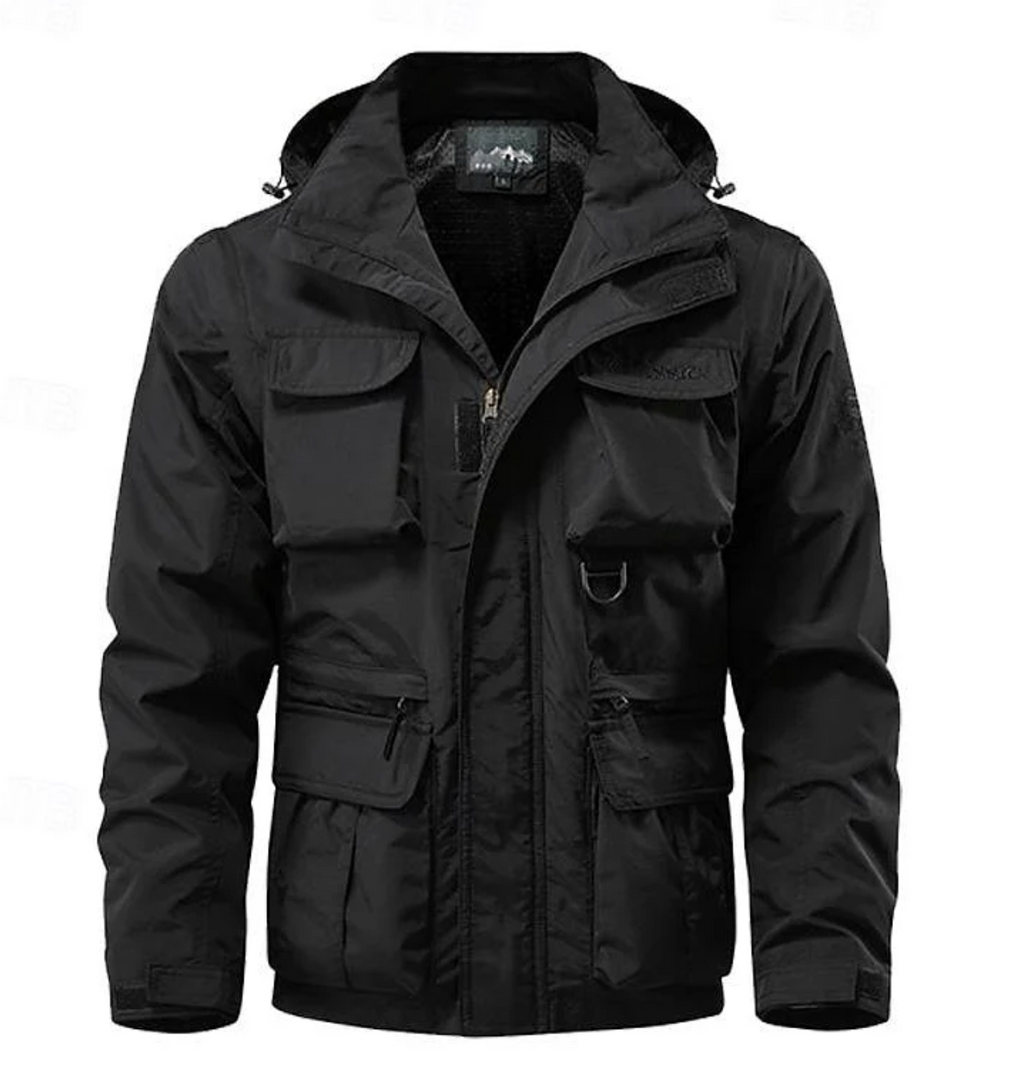 Chandler | Men's Rugged All-Weather Hooded Utility Jacket with Multi-Pocket Design