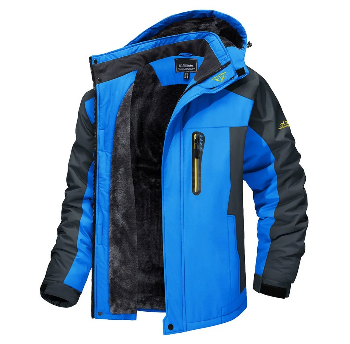 Ronan | Insulated Hooded Outdoor Jacket with Zip Pockets & Warm Lining