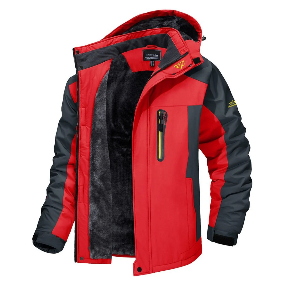 Ronan | Insulated Hooded Outdoor Jacket with Zip Pockets & Warm Lining