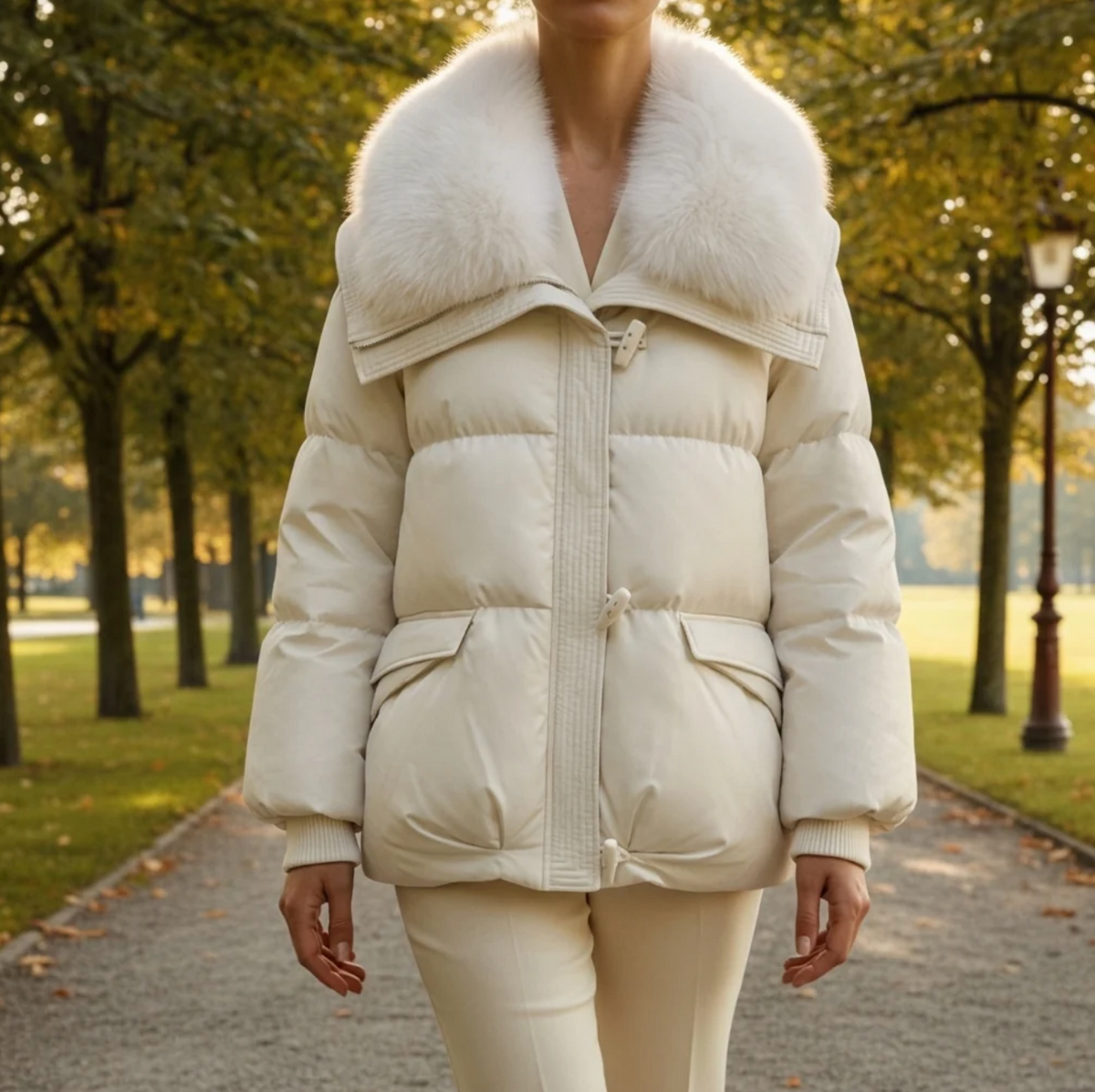 Celestine | Women's Faux Fur Collar Puffer Jacket with Warm Padded Finish