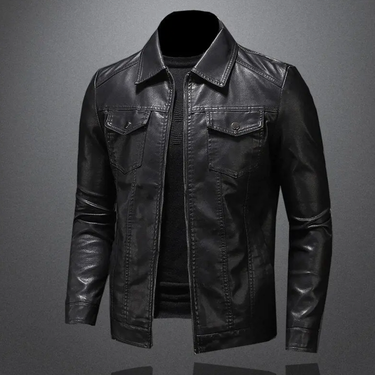 Bramwell | Men's Classic Black Leather Jacket