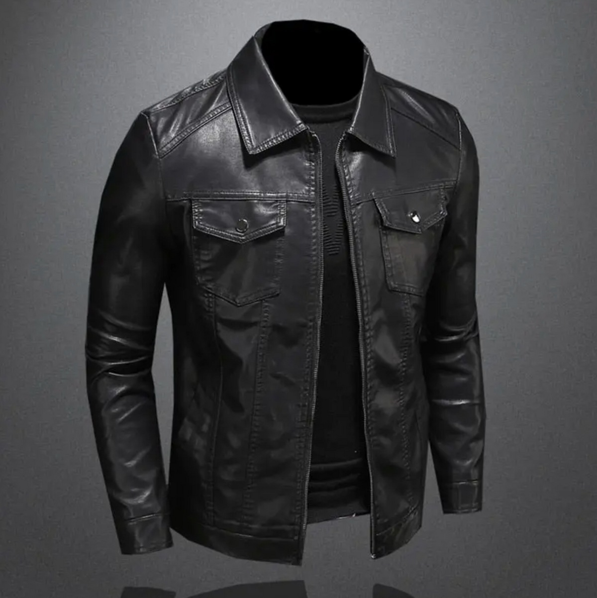 Bramwell | Men's Classic Black Leather Jacket
