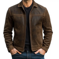 Calder | Men's Classic Zipper Leather Jacket