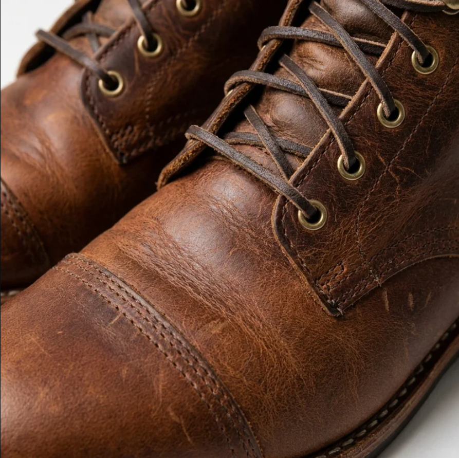 Dorian | Men’s Velcro Strap Ankle Boots with Cushioned Insole & Rubber Grip Sole