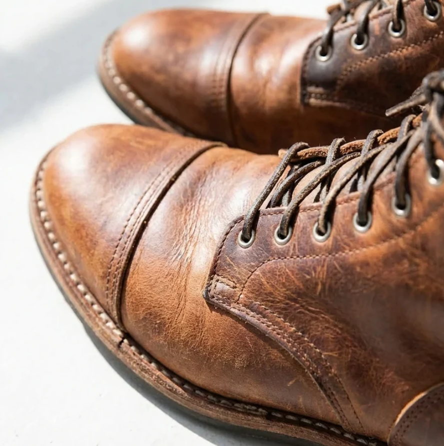 Dorian | Men’s Velcro Strap Ankle Boots with Cushioned Insole & Rubber Grip Sole