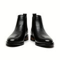 Edmund | Men’s Polished Chelsea Boots with Elastic Side Panels & Grip Sole