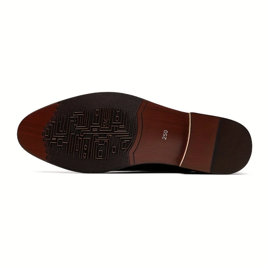Edmund | Men’s Polished Chelsea Boots with Elastic Side Panels & Grip Sole