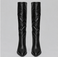Vivienne | Women's Pointed-Toe Knee-High Boots – Elegant Chunky Block Heel Tall Boots