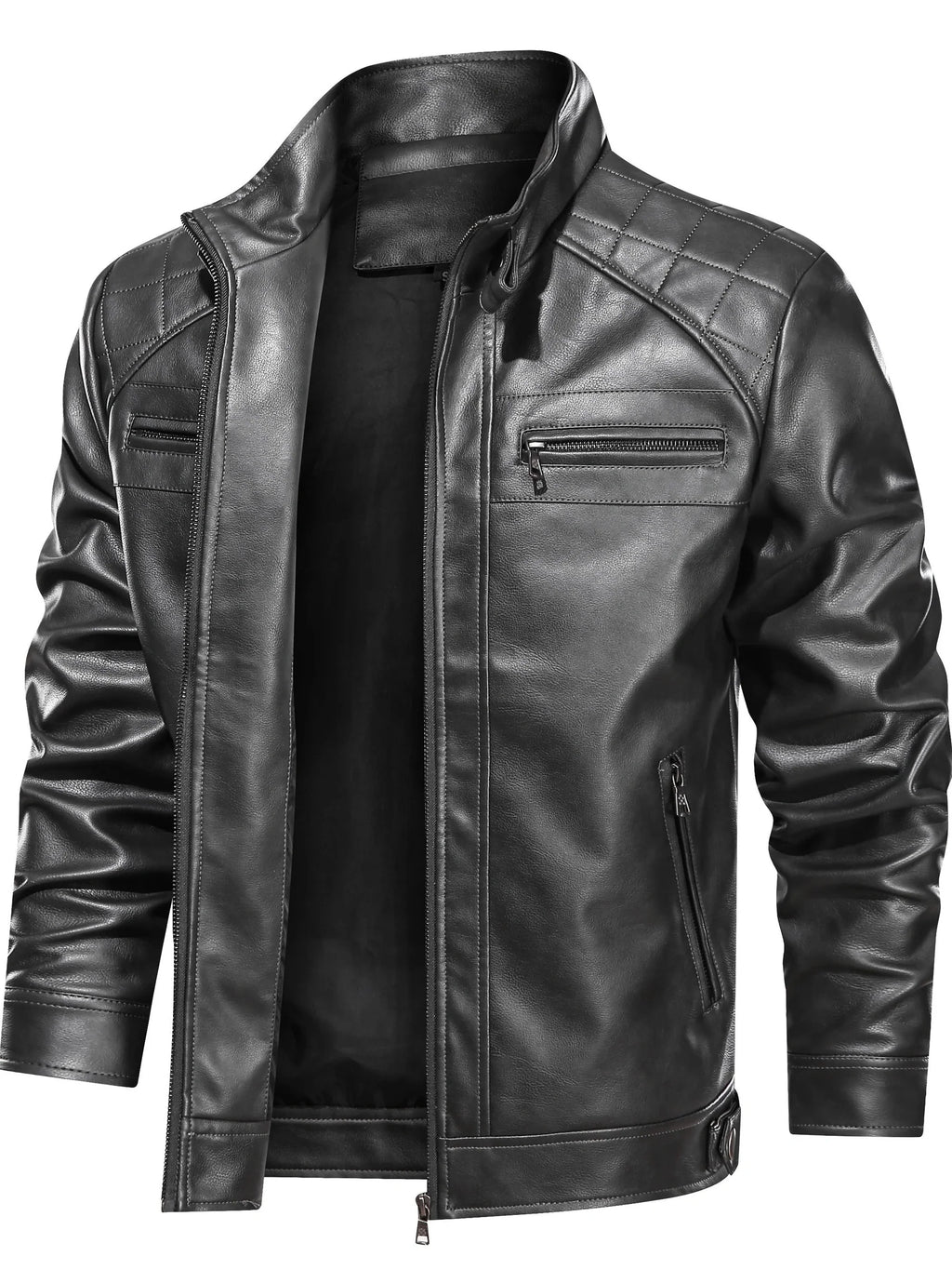 Zane | Men's Quilted Biker Leather Jacket